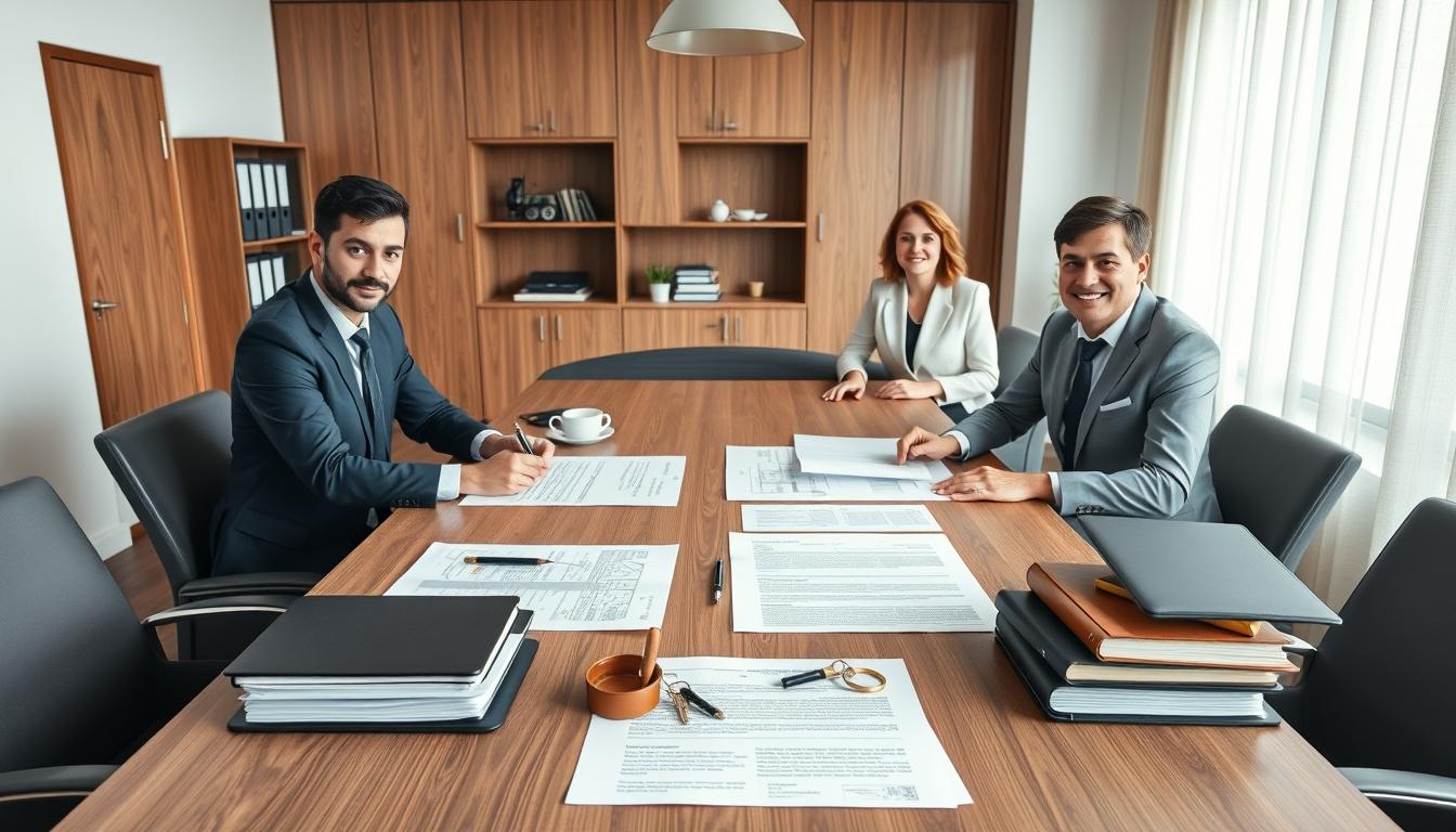 Family examining legal paperwork